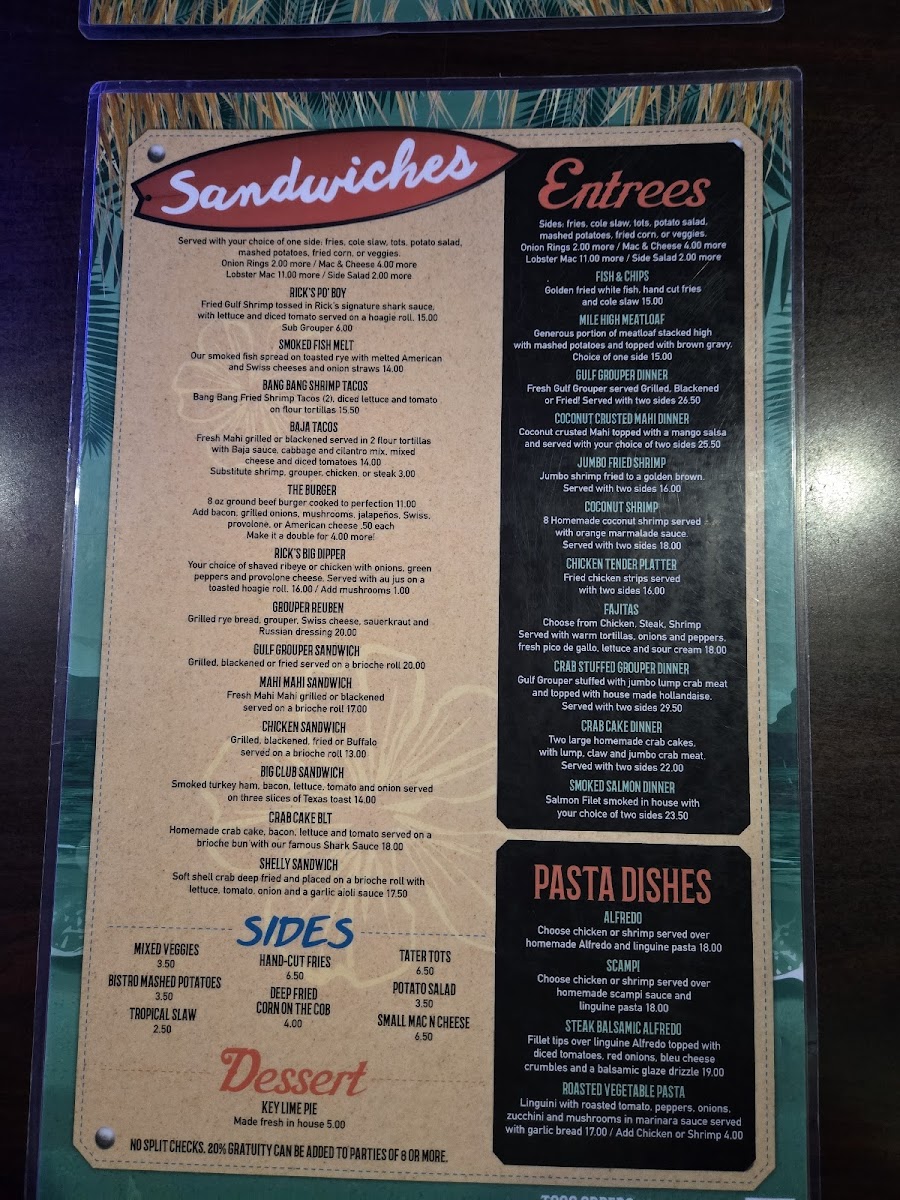 Rick's Reef Menu - Image 3
