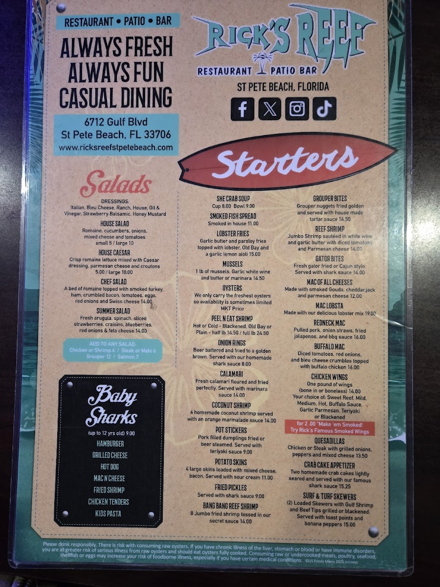 Rick's Reef Menu - Image 4