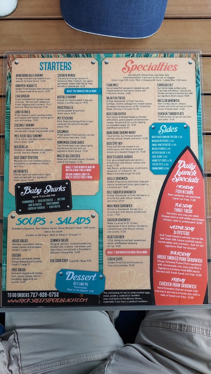 Rick's Reef Menu - Image 5