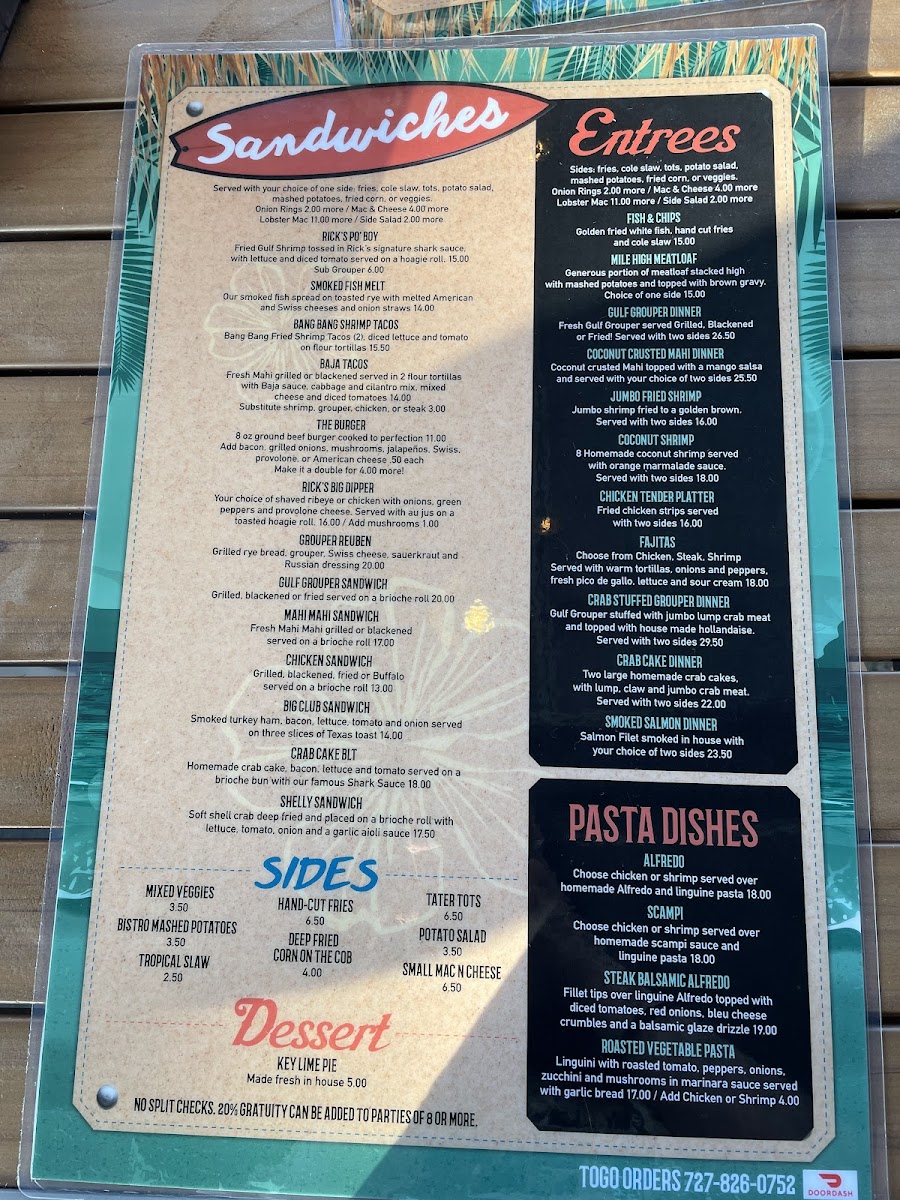 Rick's Reef Menu - Image 6